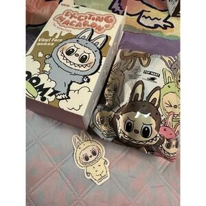 Authentic PopMart Labubu Exciting Macaron - Soymilk - NEW Bag Sealed Box Open